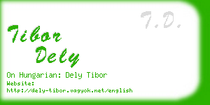 tibor dely business card